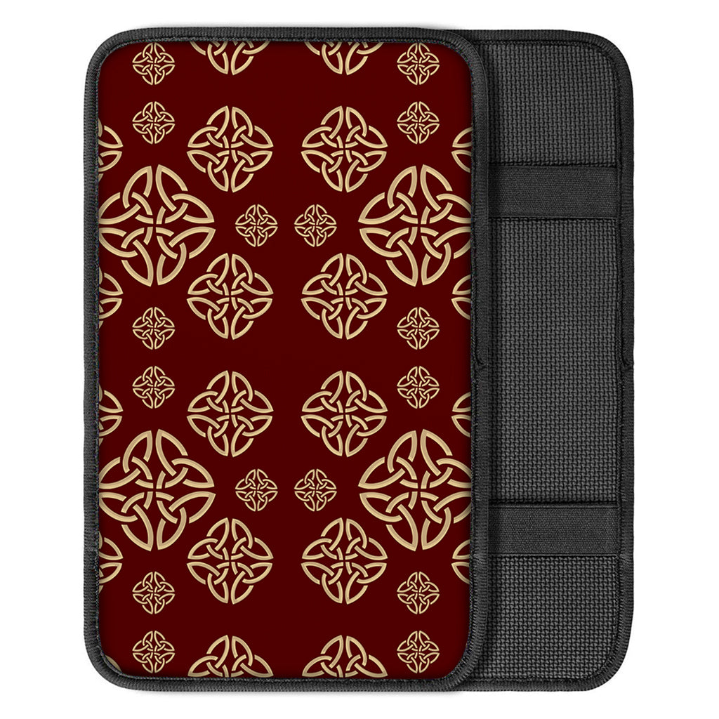 Celtic Knot Symbol Pattern Print Car Center Console Cover