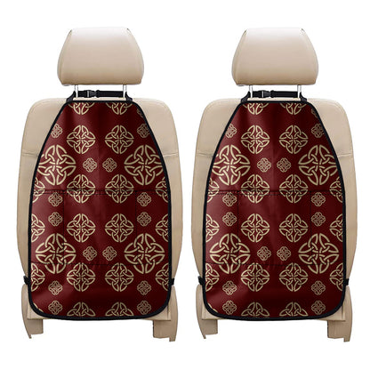 Celtic Knot Symbol Pattern Print Car Seat Organizers