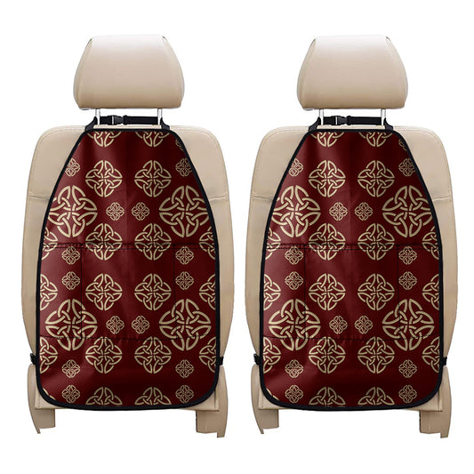 Celtic Knot Symbol Pattern Print Car Seat Organizers