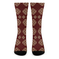 Celtic Knot Symbol Pattern Print Crew Socks