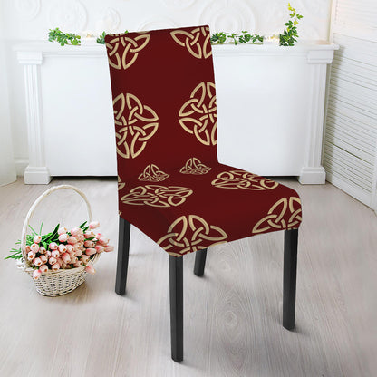 Celtic Knot Symbol Pattern Print Dining Chair Slipcover