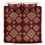 Celtic Knot Symbol Pattern Print Duvet Cover Bedding Set
