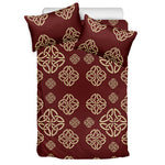 Celtic Knot Symbol Pattern Print Duvet Cover Bedding Set
