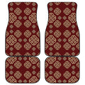 Celtic Knot Symbol Pattern Print Front and Back Car Floor Mats