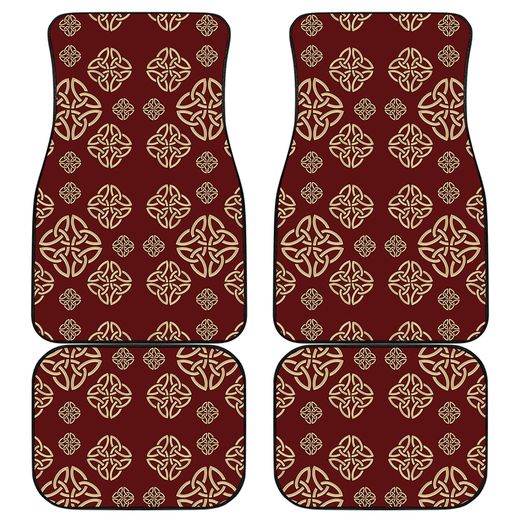 Celtic Knot Symbol Pattern Print Front and Back Car Floor Mats