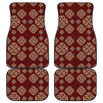 Celtic Knot Symbol Pattern Print Front and Back Car Floor Mats