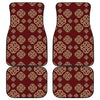 Celtic Knot Symbol Pattern Print Front and Back Car Floor Mats