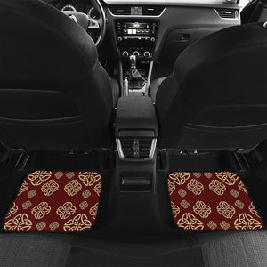 Celtic Knot Symbol Pattern Print Front and Back Car Floor Mats