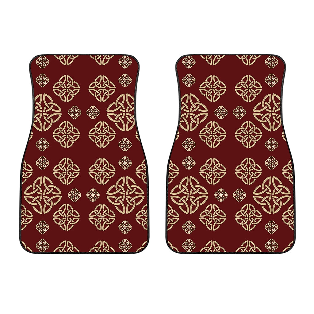 Celtic Knot Symbol Pattern Print Front Car Floor Mats