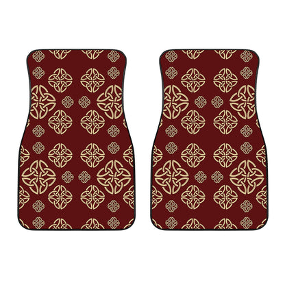 Celtic Knot Symbol Pattern Print Front Car Floor Mats
