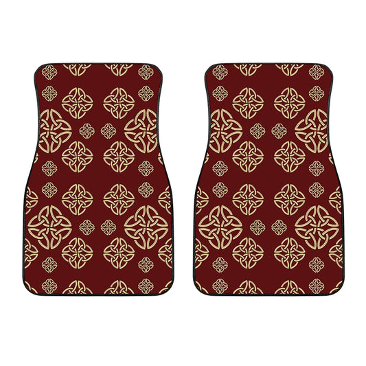 Celtic Knot Symbol Pattern Print Front Car Floor Mats