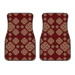 Celtic Knot Symbol Pattern Print Front Car Floor Mats