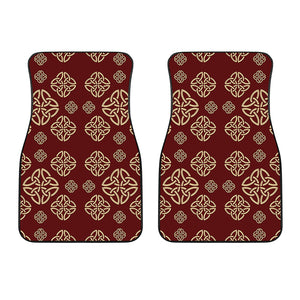 Celtic Knot Symbol Pattern Print Front Car Floor Mats