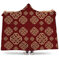 Celtic Knot Symbol Pattern Print Hooded Blanket