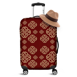 Celtic Knot Symbol Pattern Print Luggage Cover