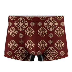 Celtic Knot Symbol Pattern Print Men's Boxer Briefs