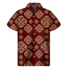 Celtic Knot Symbol Pattern Print Men's Short Sleeve Shirt