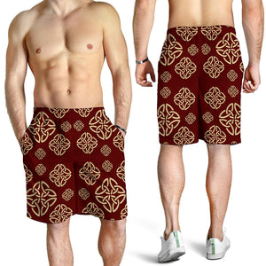 Celtic Knot Symbol Pattern Print Men's Shorts