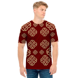 Celtic Knot Symbol Pattern Print Men's T-Shirt