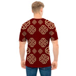 Celtic Knot Symbol Pattern Print Men's T-Shirt