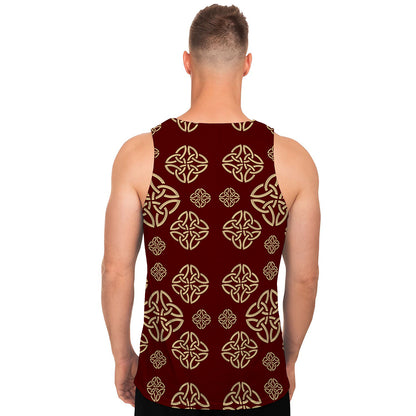 Celtic Knot Symbol Pattern Print Men's Tank Top