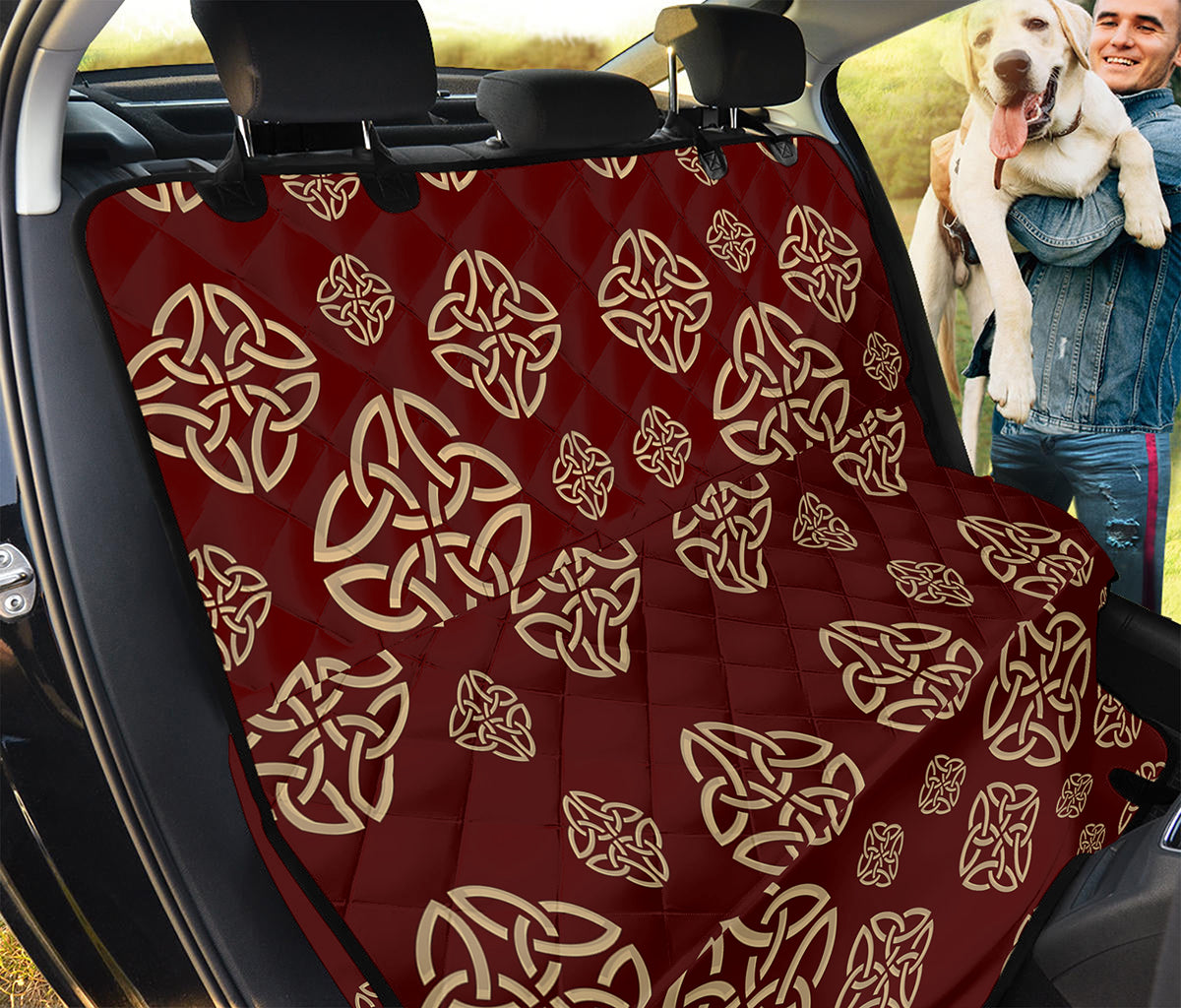 Celtic Knot Symbol Pattern Print Pet Car Back Seat Cover