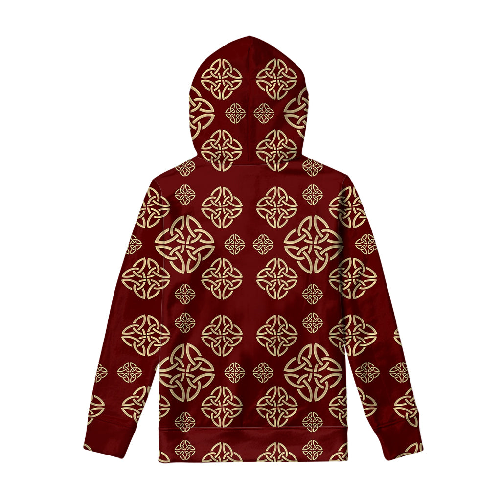 Celtic Knot Symbol Pattern Print Pullover Hoodie