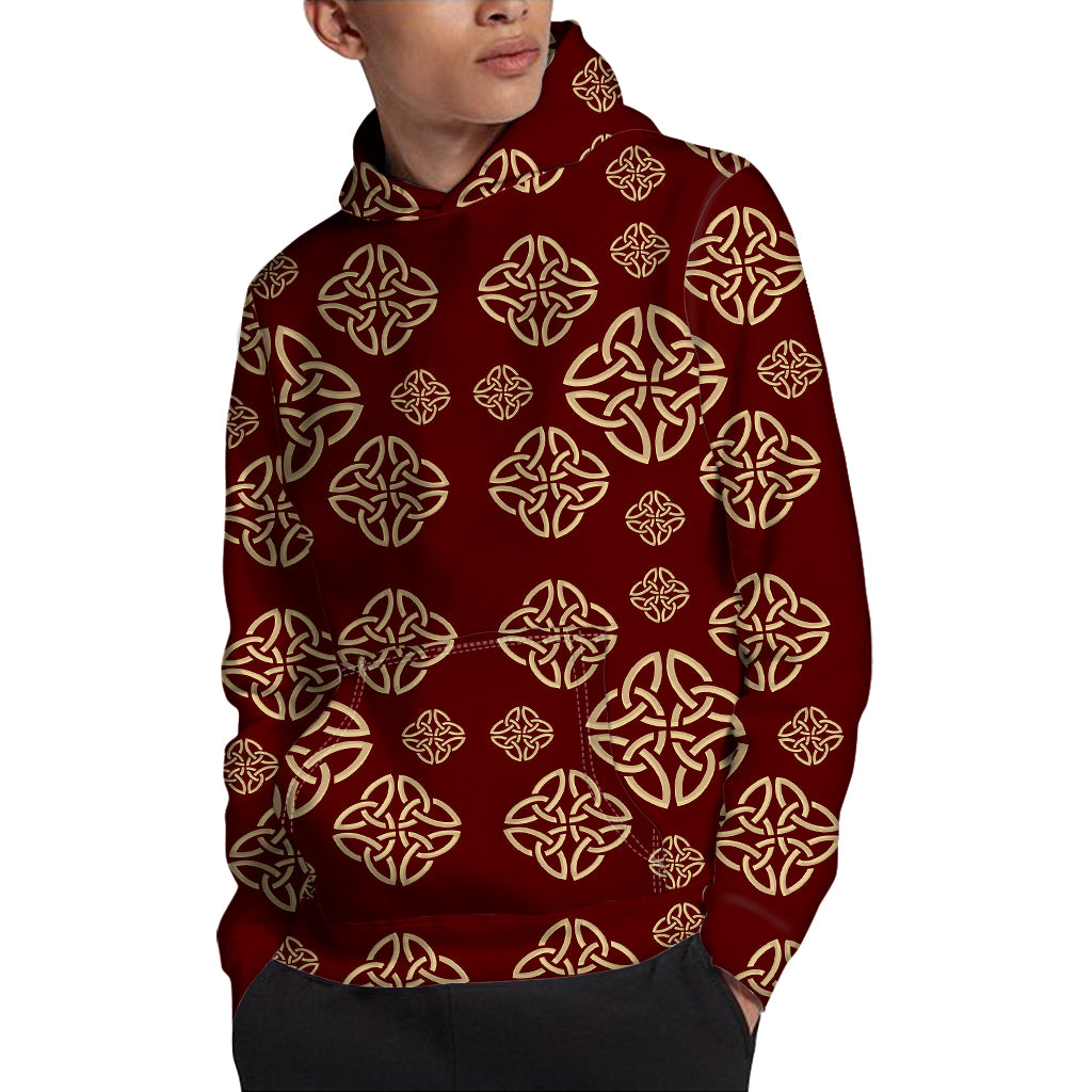 Celtic Knot Symbol Pattern Print Pullover Hoodie