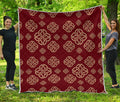 Celtic Knot Symbol Pattern Print Quilt