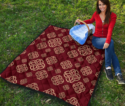 Celtic Knot Symbol Pattern Print Quilt
