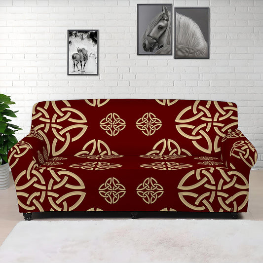 Celtic Knot Symbol Pattern Print Sofa Cover