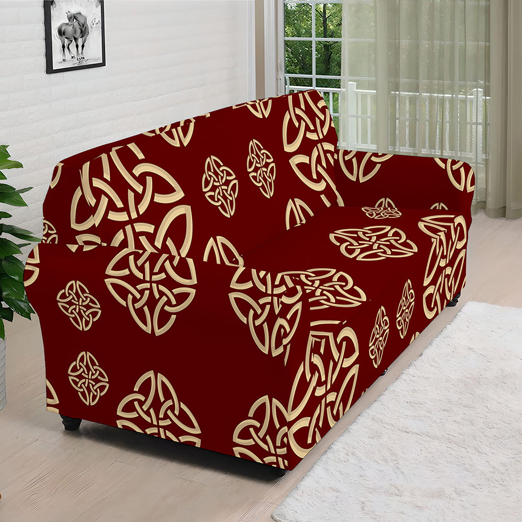 Celtic Knot Symbol Pattern Print Sofa Cover
