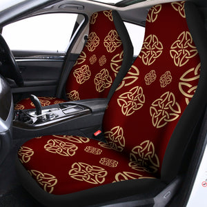 Celtic Knot Symbol Pattern Print Universal Fit Car Seat Covers