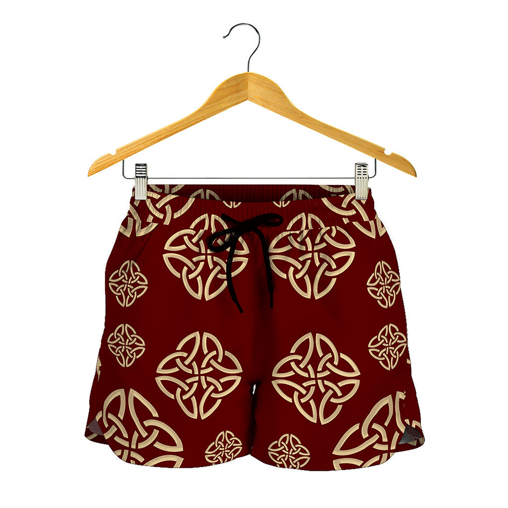 Celtic Knot Symbol Pattern Print Women's Shorts