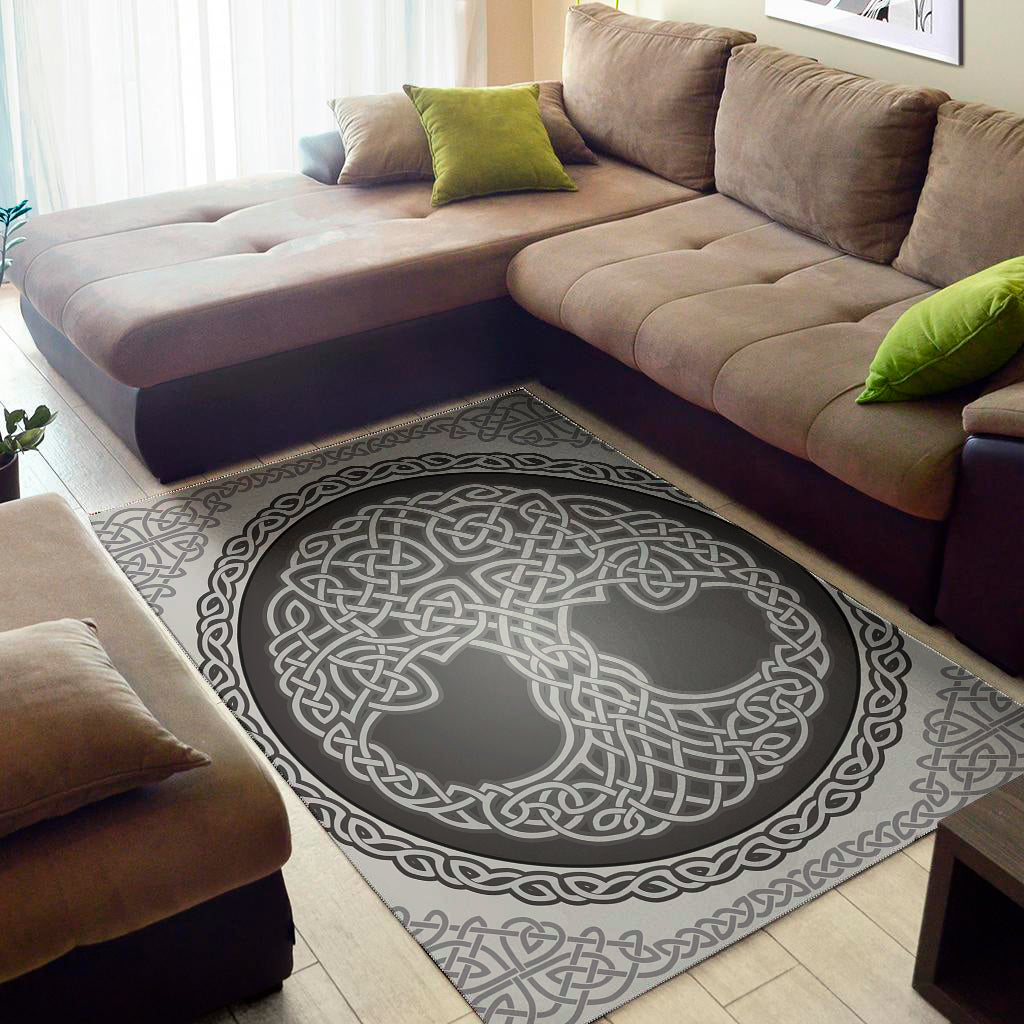 Celtic Knot Tree Of Life Print Area Rug