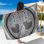 Celtic Knot Tree Of Life Print Beach Sarong Wrap
