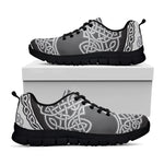 Celtic Knot Tree Of Life Print Black Sneakers