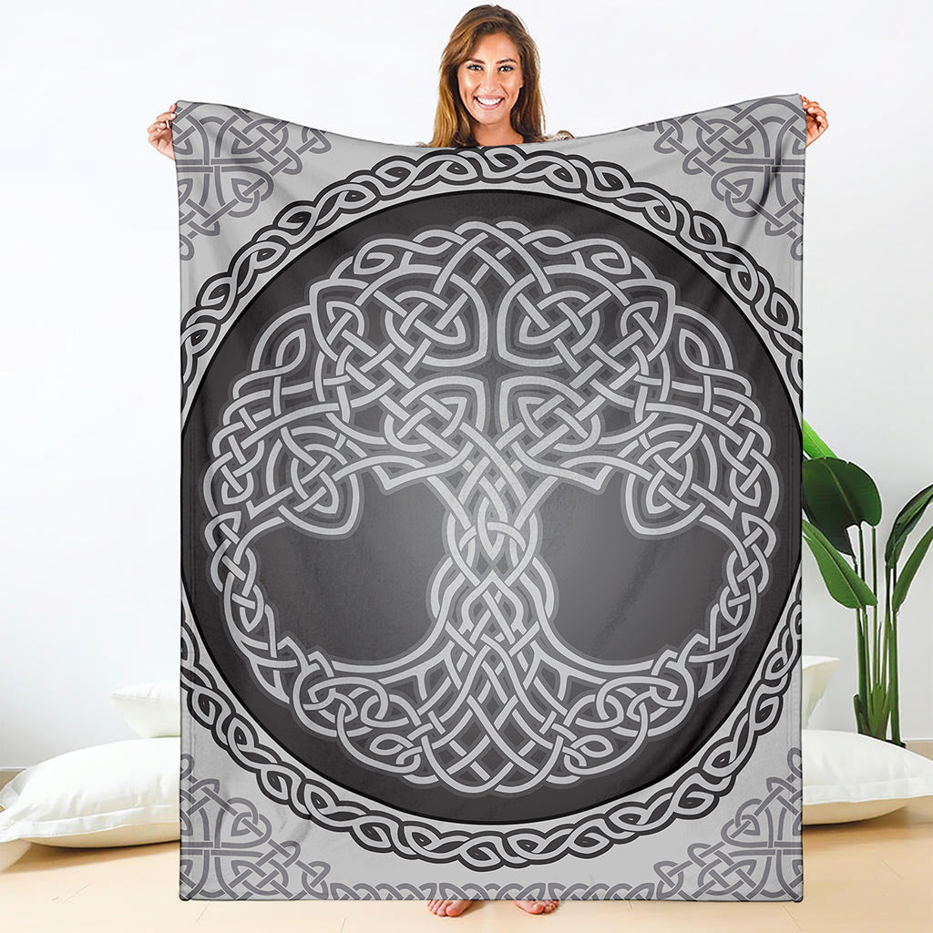 Celtic Knot Tree Of Life Print Blanket