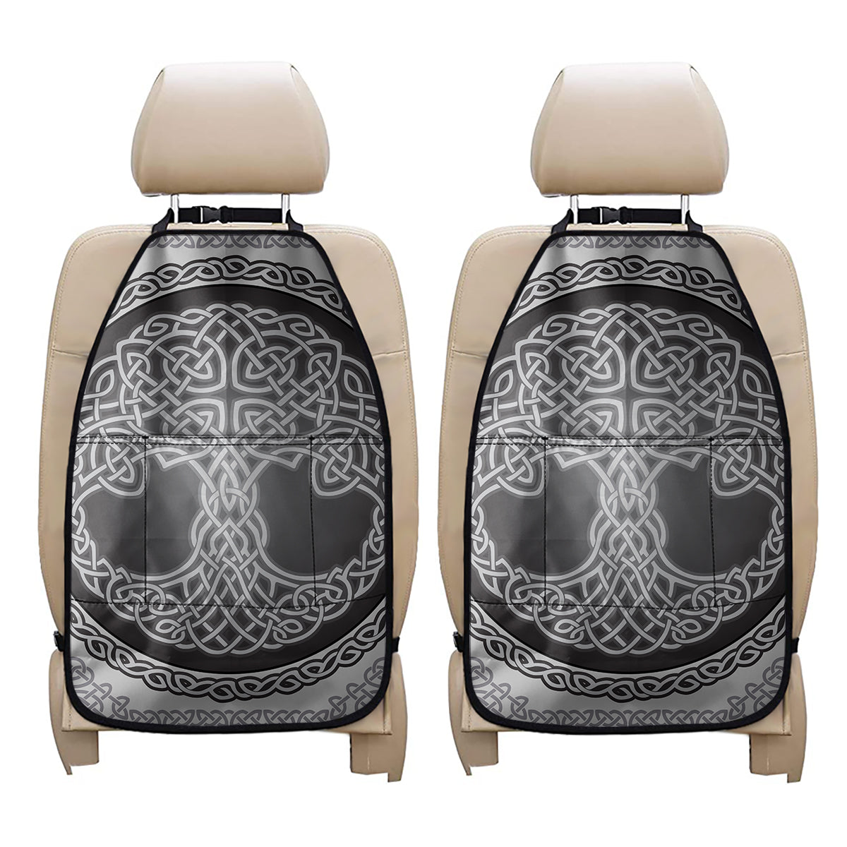 Celtic Knot Tree Of Life Print Car Seat Organizers