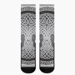 Celtic Knot Tree Of Life Print Crew Socks