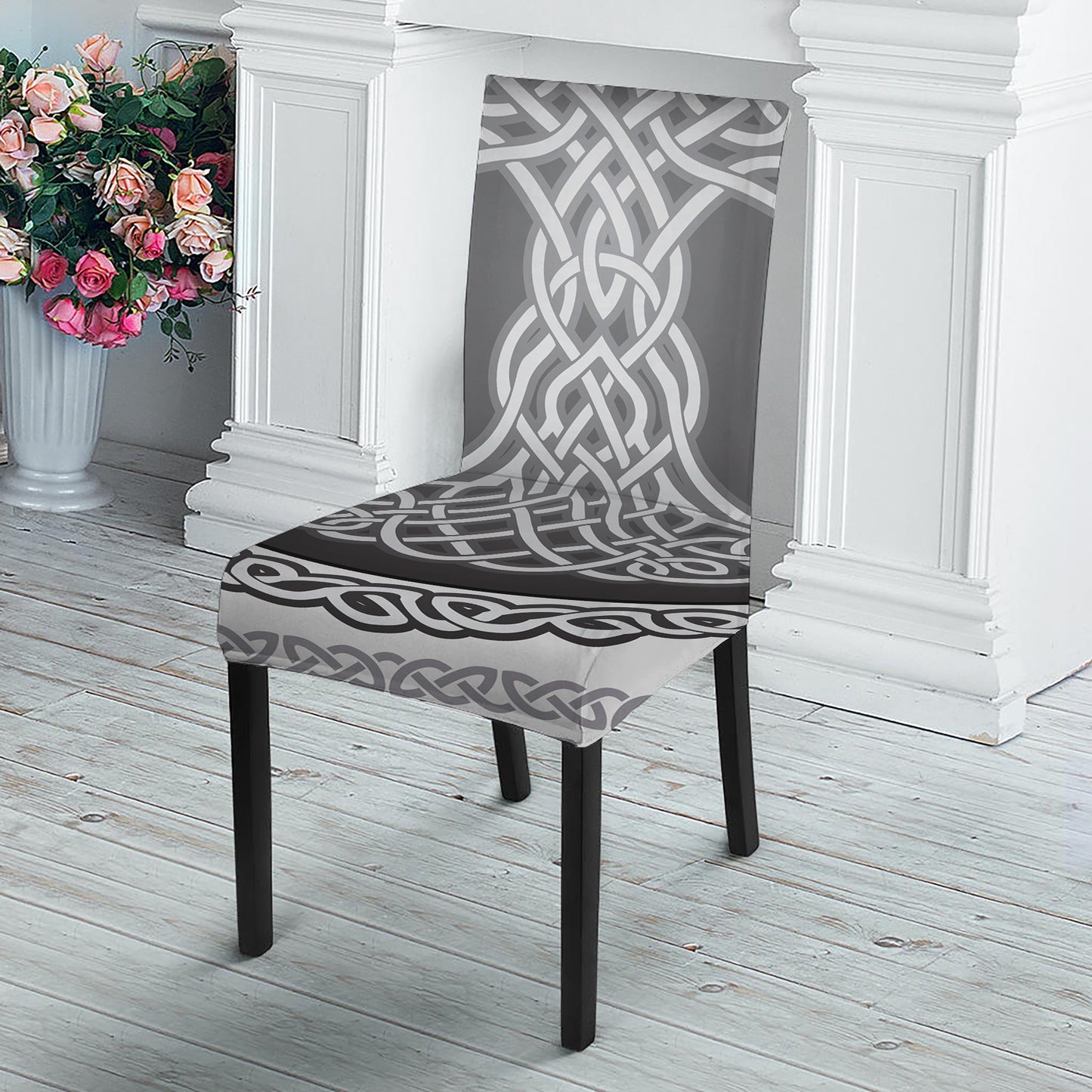 Celtic Knot Tree Of Life Print Dining Chair Slipcover