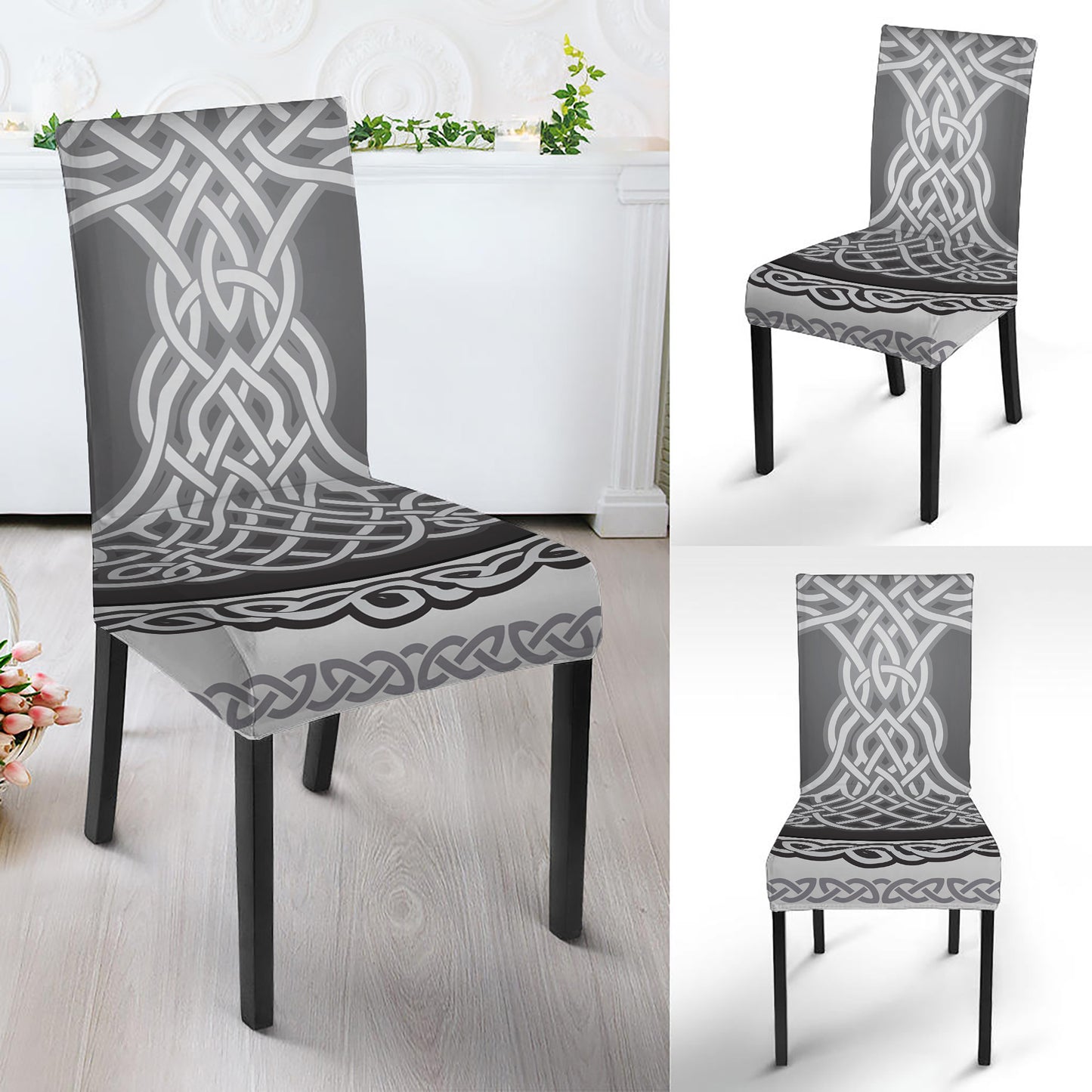 Celtic Knot Tree Of Life Print Dining Chair Slipcover