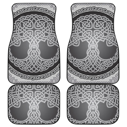 Celtic Knot Tree Of Life Print Front and Back Car Floor Mats