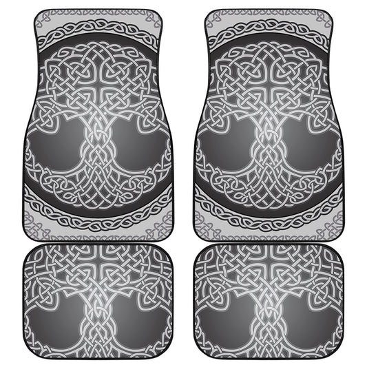 Celtic Knot Tree Of Life Print Front and Back Car Floor Mats