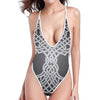 Celtic Knot Tree Of Life Print High Cut One Piece Swimsuit