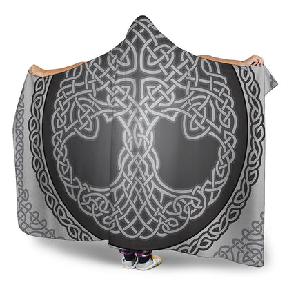 Celtic Knot Tree Of Life Print Hooded Blanket