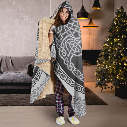 Celtic Knot Tree Of Life Print Hooded Blanket