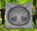 Celtic Knot Tree Of Life Print Quilt