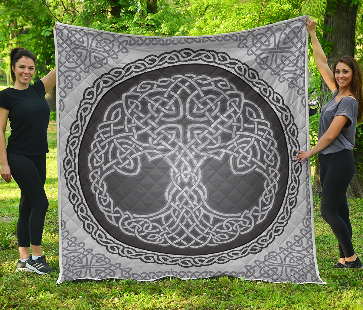 Celtic Knot Tree Of Life Print Quilt