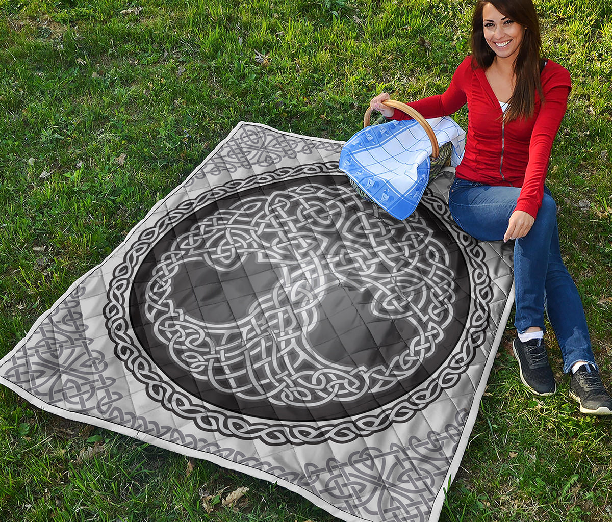Celtic Knot Tree Of Life Print Quilt